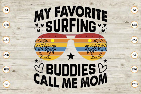 A Surfing Mom Embroidery Design for Authentic Projects