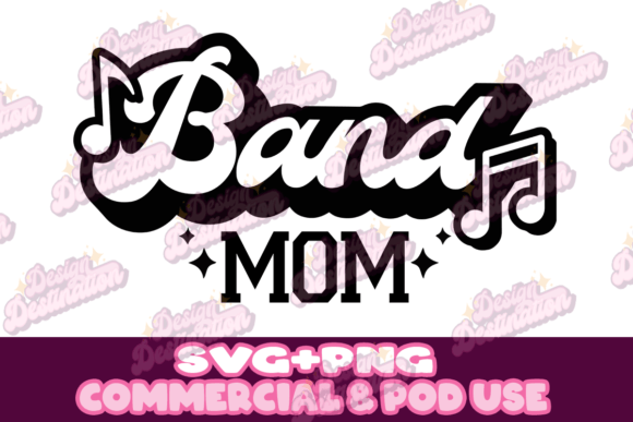 Band Mom Design: A Stylish Emblem for Modern Embroidery Projects