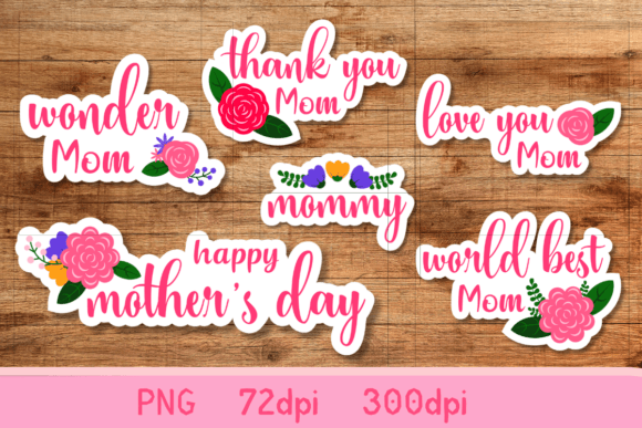 Mother’s Day Stickers SVG PNG